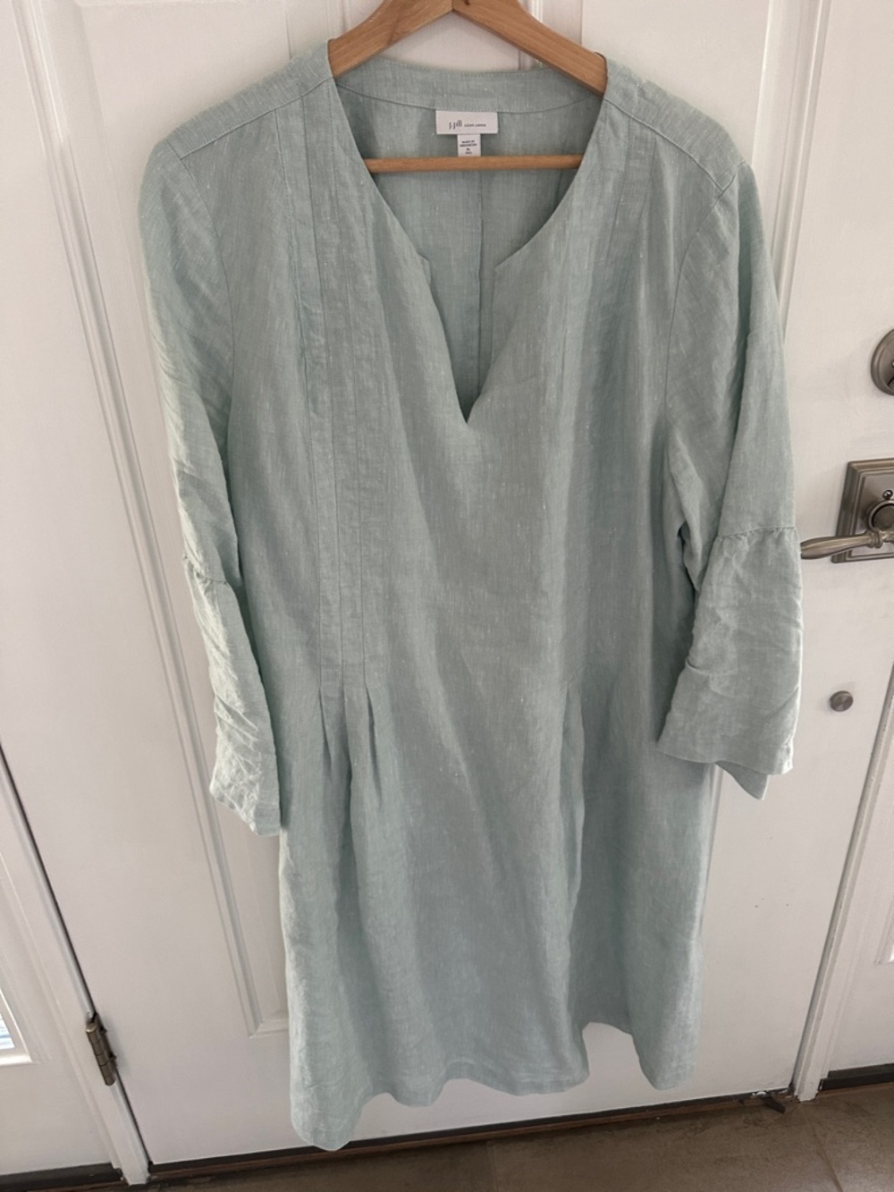 Light Sage Linen Tunic Dress